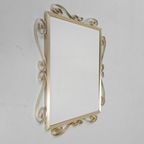 Vintage Geslepen Spiegel In Aluminium Frame thumbnail 2