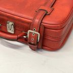 Rode Vintage Koffer Skai Jaren 70 Suitcase thumbnail 3