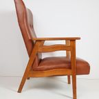 Vintage Bruine Fauteuil Skai Armchair Brown thumbnail 4