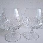 6 Zware Vintage Handgemaakte Kristallen Brandy / Cognac Glazen thumbnail 7