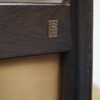 Leuke Set Zweedse Vintage Design Fauteuils Van G Möbel Cremé/ Beige Leer En Donker Hout thumbnail 12