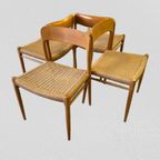Set Van 8 Stoelen Niels Moller Voor Mollers Mobelfabrik thumbnail 7