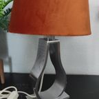 Vintage Tafellamp Ikea Klabb Met Fluwelen Kap thumbnail 4