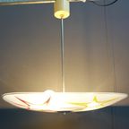 Ceiling Lamp By Inva In White Glass Red And Yellow Stars 1960S thumbnail 5