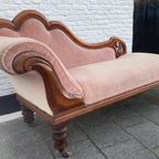 Antiek Mahonie Biedermeier Chaise Longue, 180 Cm Lang, Reliving thumbnail 10