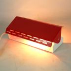 W.L.P. - Red 1960'S Wall Mounted Lamp / Bedside Lamp With Adjustable Shade thumbnail 2