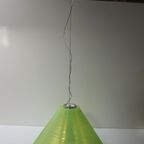 Murano Groen Glazen Hanglamp Solaris Van Leucos, Design R. Toso & Massari Voor Leucos, 1980S thumbnail 8