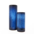 Set Kobalt Blauwe Fat Lava Cilinder Vaasjes thumbnail 2