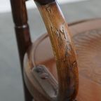 Prachtige Antieke Houten Design Stoel Van Mundus Voor Thonet Met Armleuningen thumbnail 14