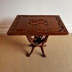 Afrikaans Houtsnijwerk Tafel Vintage thumbnail 3