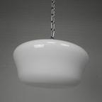 Art Deco Hanglamp Aan Aluminium Ketting, Jaren 30 thumbnail 8