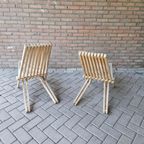 Set 2 Lounge Fauteuils Lattenbank Ligstoelen Tuinstoelen thumbnail 15