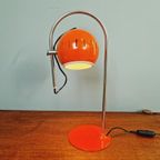 Eyeball Bureaulamp In Oranje Gelakt Metaal, 1960-70 thumbnail 6