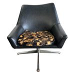 Vintage Zwarte Fauteuil. / Stoel / Eenzit Met Stervoet thumbnail 12