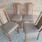 Vintage Set Van 4 Teakhouten Stoelen thumbnail 5