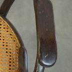 Zeer Charmante, Elegante, Vintage Bentwood Thonet Design Bistro Stoel Met Comfortabele Armleggers thumbnail 9