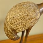 Grote Messing Kraanvogels Kraanvogel Vogels Vogel Vintage thumbnail 9