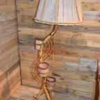 Retro Rotan Slanglamp Met 3 Planten Hangers thumbnail 2