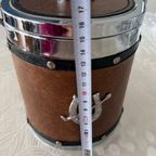 Vintage Western Cowboy Design Ijsemmer, Icebucket Van Imitatieleer En Zilverkleurige Kunststof thumbnail 10