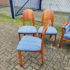 Vintage Eetkamerset - 3 Stoelen Pj Denmark + 1 Bankje Schou Andersen thumbnail 12