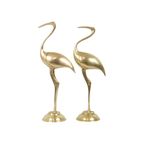 Vintage Koppel Mtc Messing Kraanvogels Ibis Design Vogel Regency 32Cm thumbnail 6