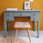 Set Van 2 Vintage Fauteuils Met Gebogen Houten Armleggers thumbnail 14