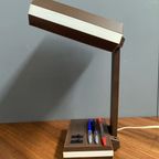 Brown Desk Lamp 1970S By Polamp thumbnail 4