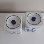 Viana Do Castelo. Portugees Keramiek. Handgeschilderde Voorraadpotten. 50-60 Blauw-wit thumbnail 6