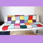 Vintage Sprei/Deken Patchwork Meerkleurig Klein, Jaren '80 thumbnail 4