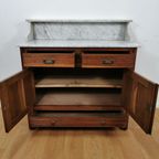 Vintage Frans Dressoir Commode, Ladekast Met Marmer Blad 907 thumbnail 6