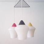 Vintage Jaren '50 Hanglamp In Opaline Glas thumbnail 8