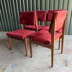 Set/4 Vintage Topform Teak Eettafel Stoelen thumbnail 3