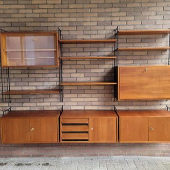 Vintage Wandmeubel Jaren Modulair Wandsysteem Vintage Mid Century Reliving