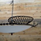 Grote Plafondlamp Metaal Met Glas thumbnail 4