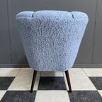 Blue Wool Cocktail Chair 1960S thumbnail 6