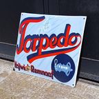 Emaille Reclamebord Van Torpedo Vrijwiel-Remnaaf. thumbnail 7