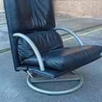 Vintage Rolf Benz Leren Swivel Fauteuil, Torino Bmp thumbnail 3