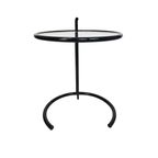 Design Side Table - Eileen Gray Stijl - Metaal - Glas - 80S thumbnail 5