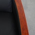 Luxe Art Deco Schuitema Design Fauteuil Model Frank Uit De Decoforma Serie Met Zwart Leer thumbnail 9