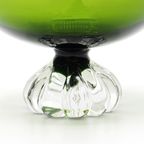 Aseda Groen Glazen Glas Kom Op Voet thumbnail 5