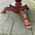Antiek Mahonie Eettafel Op Driepoot thumbnail 3