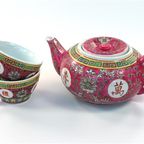 Roze Chinese Theepot + Kopjes thumbnail 2