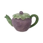 Antique - British Made - Fruit / Vegetable Shaped Teapot - Glazed Ceramic And Marked At The Bottom thumbnail 3