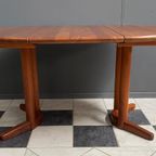 Teak Round Or Oval Dining Table 1960S By Design Handwerk Denmark thumbnail 9