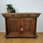 Antiek Vintage Landelijke Eiken Dressoir Wandkast Ladekast 2 thumbnail 2