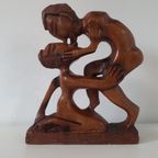 * Vintage Beeld 2 Kussende Mannen Of Man En Vrouw ? Midcentury thumbnail 3