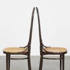 Set Van 2 Vintage Bentwood “long John” Thonet Design Hoge Eetkamerstoelen thumbnail 8