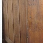 Antieke Houten Bank Met Een Hoge Rug En Leuke Details Uit Eind 19e/ Begin 20e Eeuw thumbnail 12