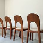 Set Van 4 Vintage Houten Koefoeds Hornslet Stoelen thumbnail 11