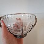 Antieke Kristal Met Zilver Suikerpot Schaal thumbnail 8